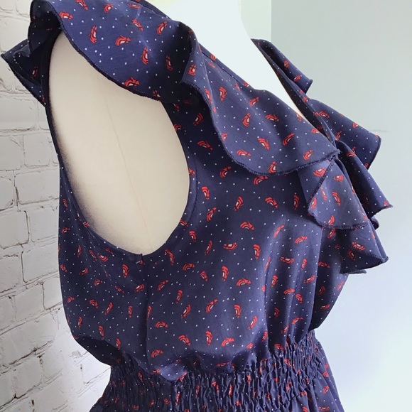 ULTRA PINK | PINUP HEELS PRINT RETRO FLOUNCE DRESS - Picture 4 of 8